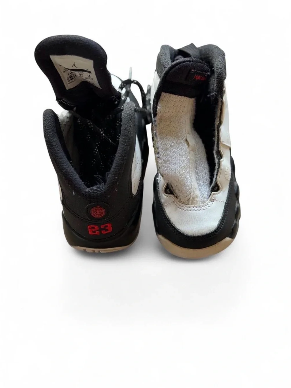 Jordan Kids Black White and Red Basketball Sneakers